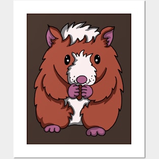 Cute Cartoon Hamster Posters and Art